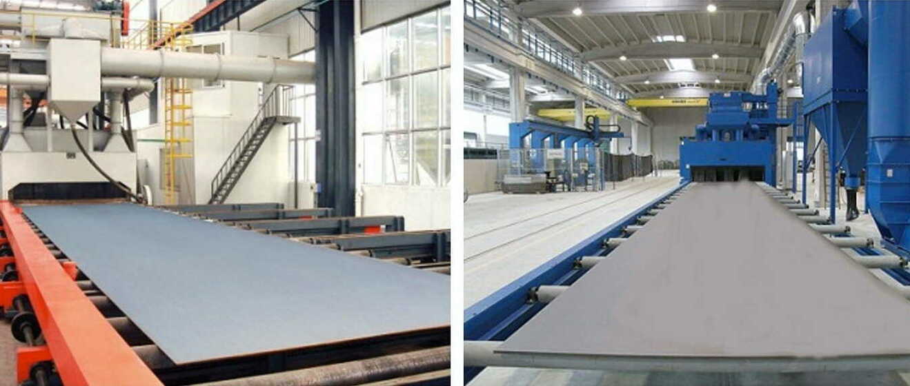 Роликовый проходной дробемет